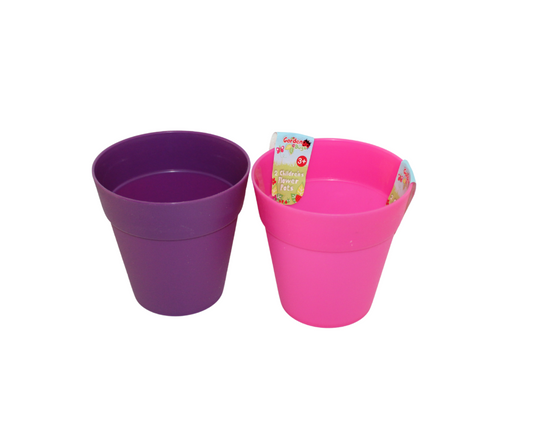 Garden Bugs Kids Children's Gardening Two Flower Pots