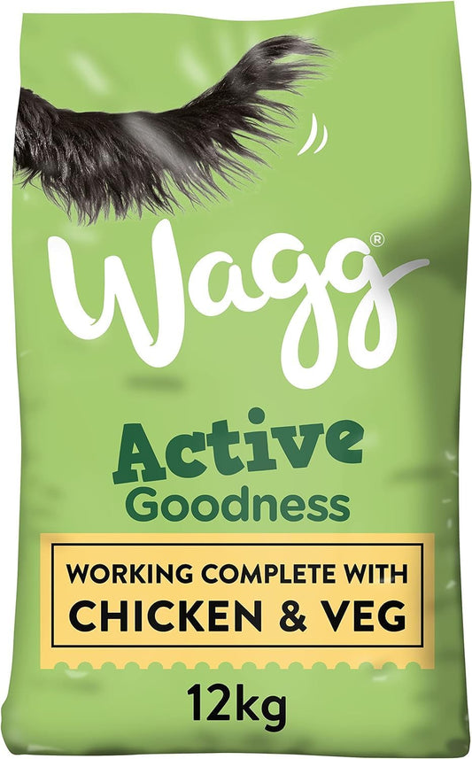 Pet Food Bank Wagg Active Goodness Complete Dry Adult Dog Food Chicken & Veg 12kg