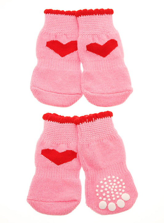 Urban Pup Pink Hearts Pet Dog Socks