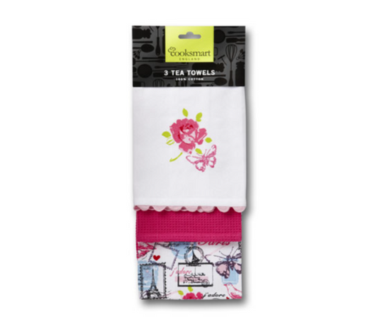 Cooksmart Parisienne Tea Towels Paris pack Three