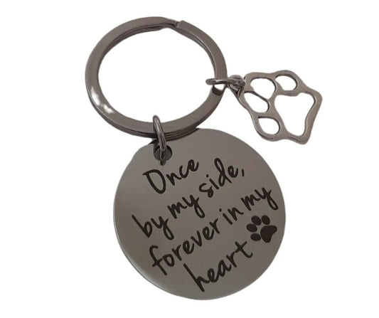 Stainless Steel Pet Dog Cat Memorial Keyring