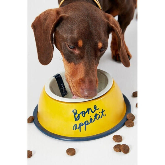 Joules Dog Bone Appetit Non Slip Stainless Steel Dog Bowl