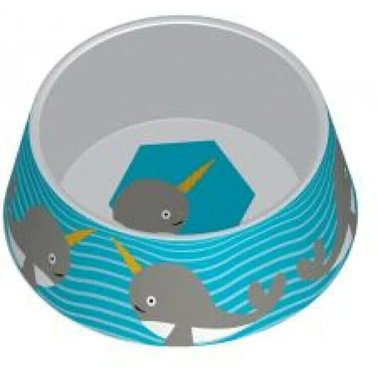 Melamine Non-slip Dog Bowl Narwhal