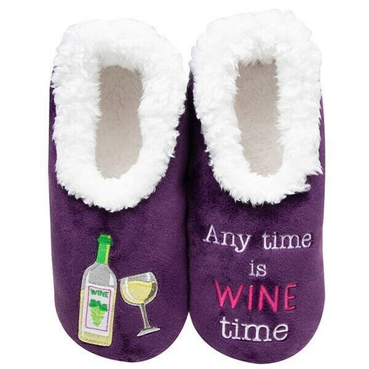 Snoozies! Pairables Wine Time Ladies Slippers