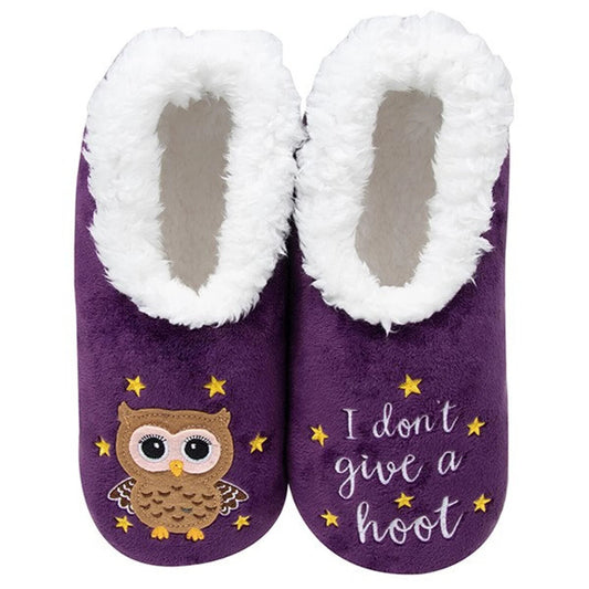 Snoozies! Pairables Owl Hoot Ladies Slippers