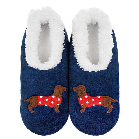 Snoozies! Pairables Dachshund Ladies Slippers