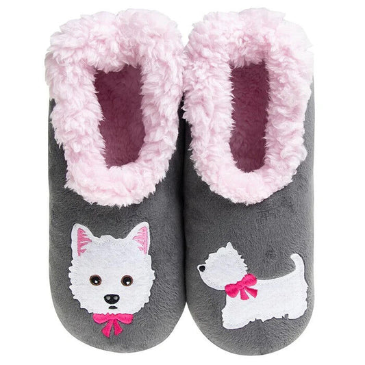 Snoozies! Pairables Westie Ladies Slippers