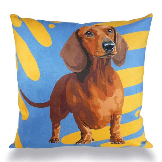 Leslie Gerry Dachshund Cushion Cover & Cushion