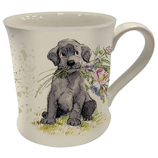 Paper Shed Black Labrador Fine China Mug