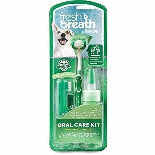 TropiClean Oral Care Kit For Small Dogs Removes Plaque Tartar