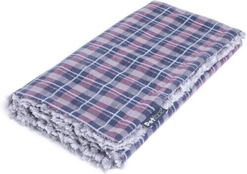 Petface Check Pattern Comforter Dog Blanket, Dove Grey