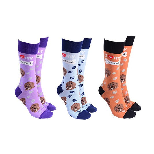 Sock Society Dachshund Dog Pattern Socks