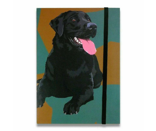 BLACK LABRADOR NOTEBOOK BY DESIGNER LESLIE GERRY