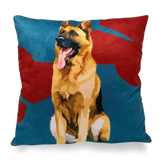 German Shepherd Cushion Cover & Cushion