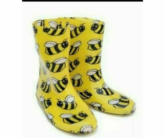 Childrens Bee Wellington Boots Wellies