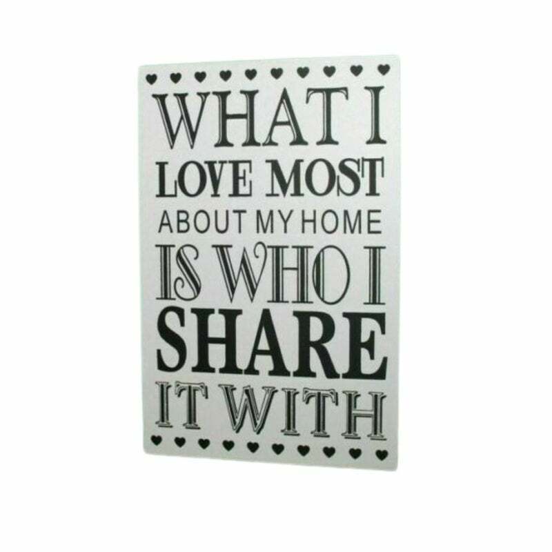 What I Love Most Distressed Wooden Hanging Sign Plaque Inspirational Quote