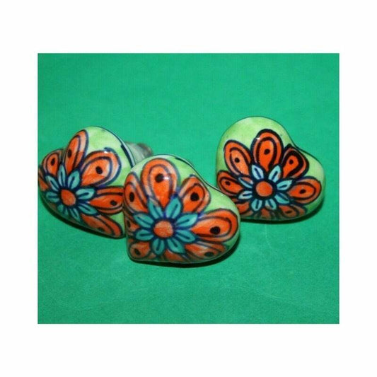 Fair Trade Hand Painted Ceramic Door / Drawer Knob