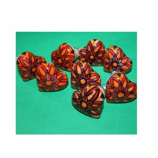 Fair Trade Hand Painted Ceramic Door / Drawer Knob