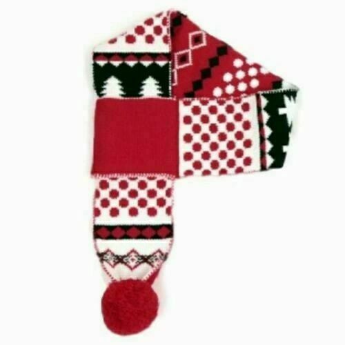 Animate Festive Dog Puppy Snowflakes & Trees Christmas Scarf 40cm