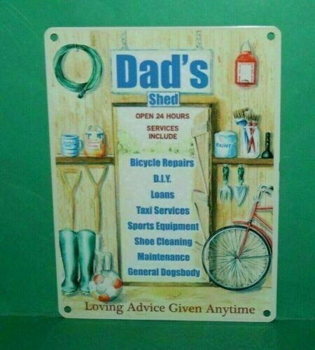 Vintage Retro Dads Shed Plaque Sign